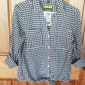 Jones New York gingham  Ladies top